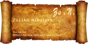 Zsilka Nikolett névjegykártya